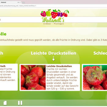 Hüppmeier Marketing und Design GmbH - Referenz - E-Learning - iPad - Weilandt´s Erdbeerplantagen 14